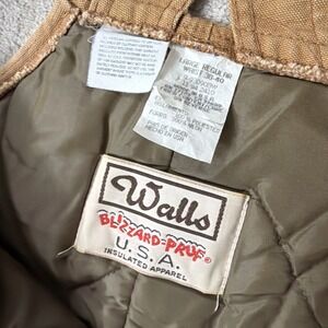 Vtg Walls Blizzard-Pruf Coveralls U.S.A Insulated Apparel Mens Large Waist 38-40